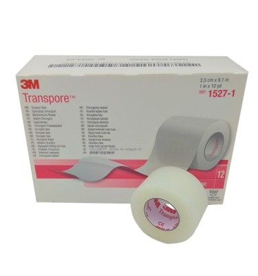 PLASTER TRANSPORE FOLIOWY HIPOALERG.9,1mx1,25cm