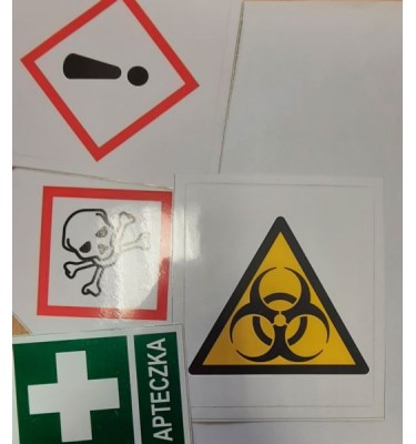 NAKLEJKA INFORMACYJNA ŻÓŁTA