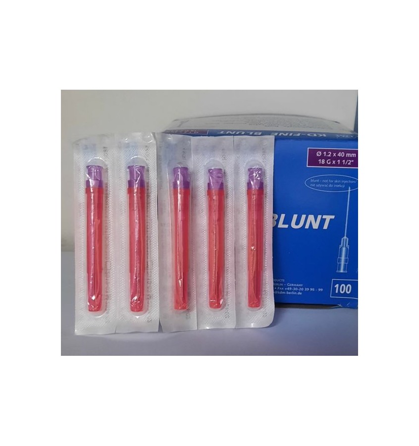 IGŁA DO POB. LEKÓW Z FILTREM 1,2X40 18G TĘPA A'100