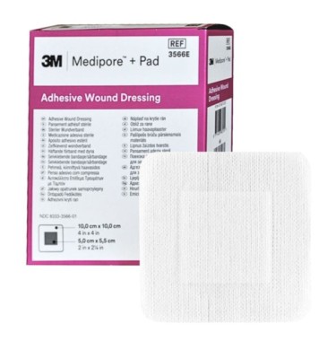 PLASTER MEDIPORE+PAD 10cmx15cm A'25 3569E 3M