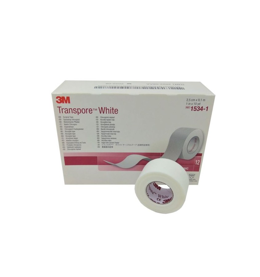 PLASTER TRANSPORE WHITE 9,14mx1,25cm  a'24