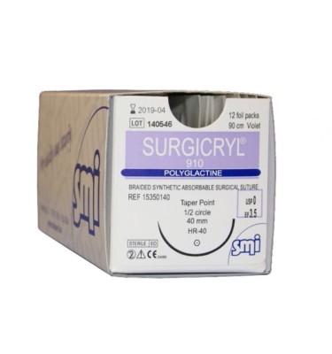 SURGICRYL 910 0 30mm 1/2KOŁA okrągła 75cm FIOLET