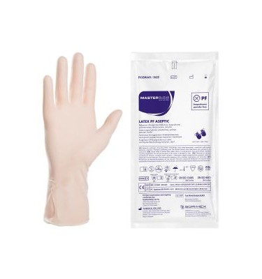 RĘKAWICE LATEKSOWE STER.NPUDR.ROZM.7,5 MASTERGLOVE