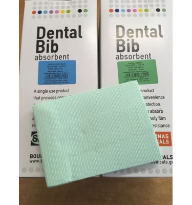 SERWETA STOMALOG. ZIELONA DENTAL BIB  30X50 A'125