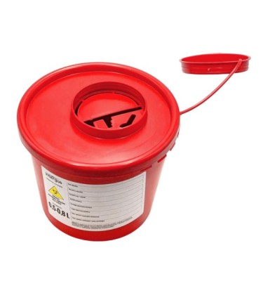 POJEMNIK NA ODPADY MED.0,5L/0,8L CZERWONY