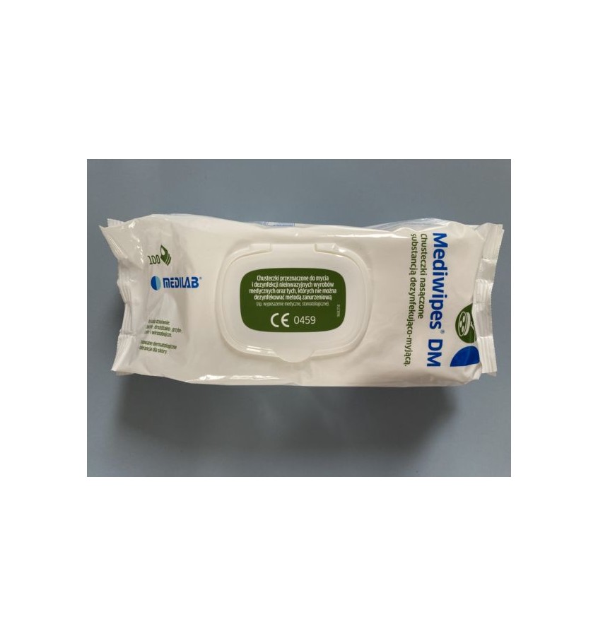 CHUSTECZKI MEDIWIPES DM A'100 FLOW-PACK ZIELONE