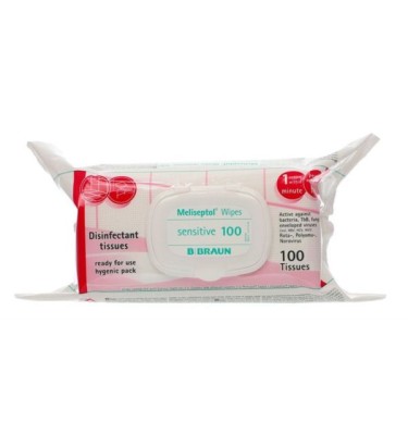 MELISEPTOL WIPES SENSITIVE a'100 z przlepnym zamk.