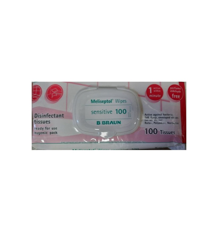MELISEPTOL WIPES SENSITIVE a'100 z przlepnym zamk.