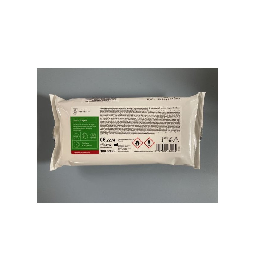 Velox® Wipes CHUSTECZKI ALKOHOL A'100 WKŁAD