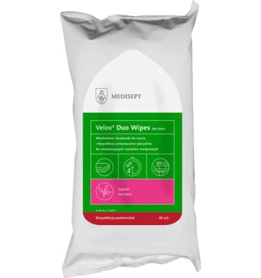 Velox® Duo Wipes  CHUSTECZKI  A'100 WKŁAD ALKOHO
