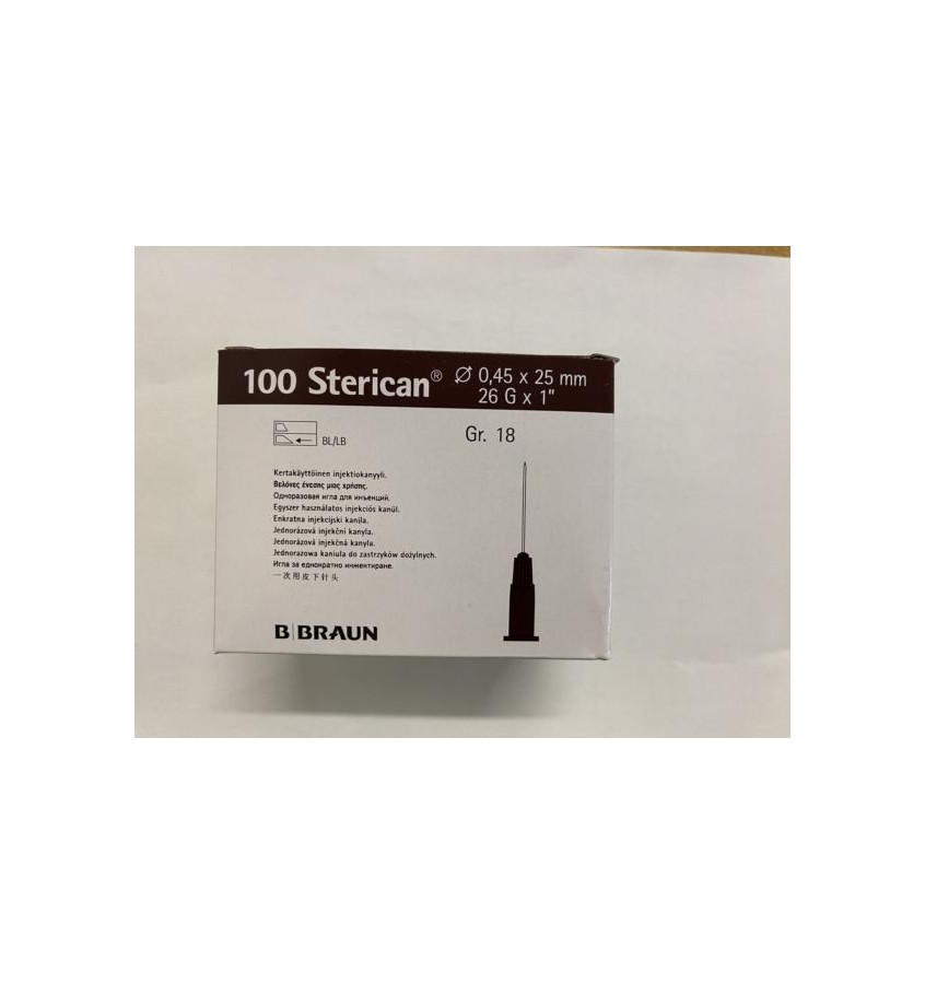 IGŁA 0,45X25 26G A'100 STERICAN