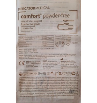 RĘKAWICE LATEXOWE STER.NPUDR.ROZM 6,0 COMFORT