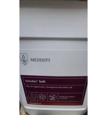 VELODES SOFT 5L PŁYN DO DEZYNFEKCJI  RĄK MEDISEPT