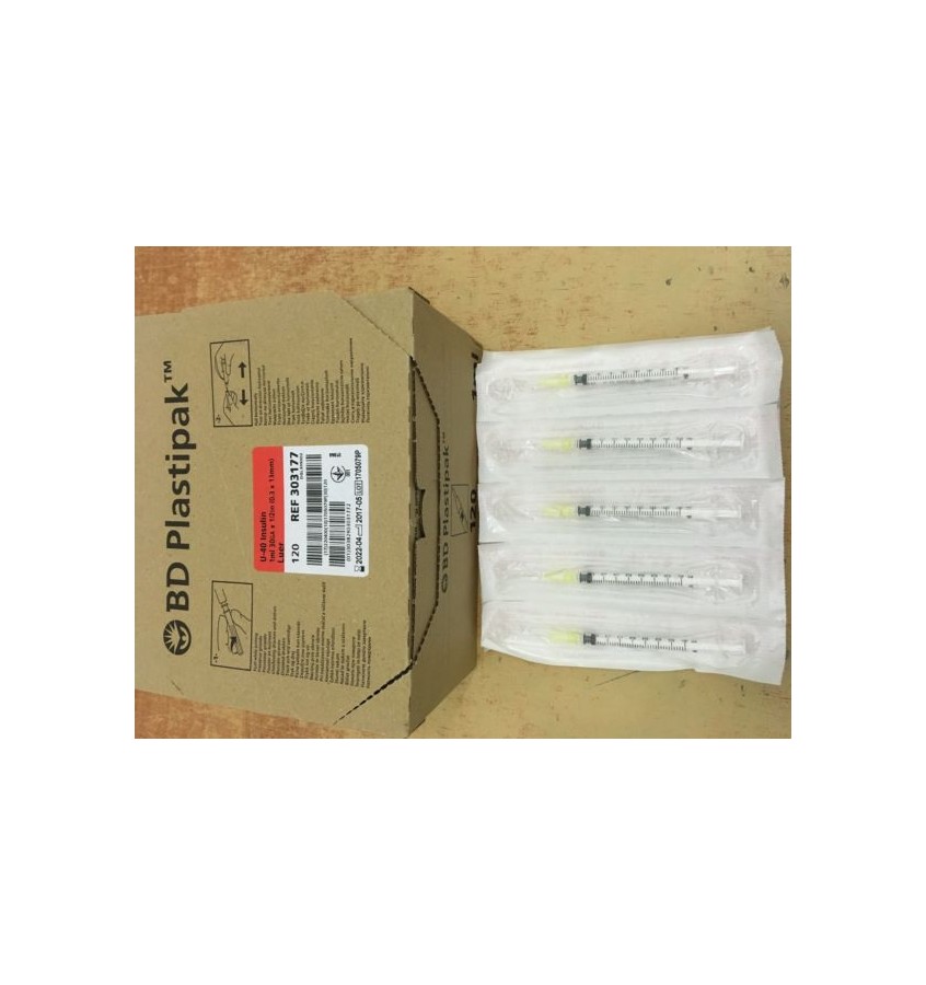 STRZYKAWKA DO INSULINY 1 ML/U40  0,3x13 BD A'120