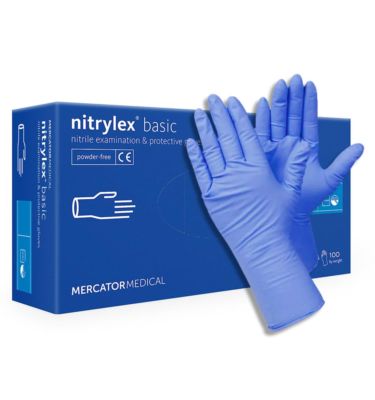 RĘKAWICE NITRYLOWE "XS"  NITRYLEX BASIC  A'100
