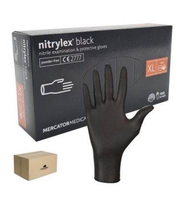 RĘKAWICE NITRYLOWE CZARNE A'100 .XL NITRYLEX