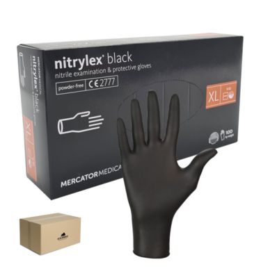 RĘKAWICE NITRYLOWE CZARNE A'100 .XL NITRYLEX