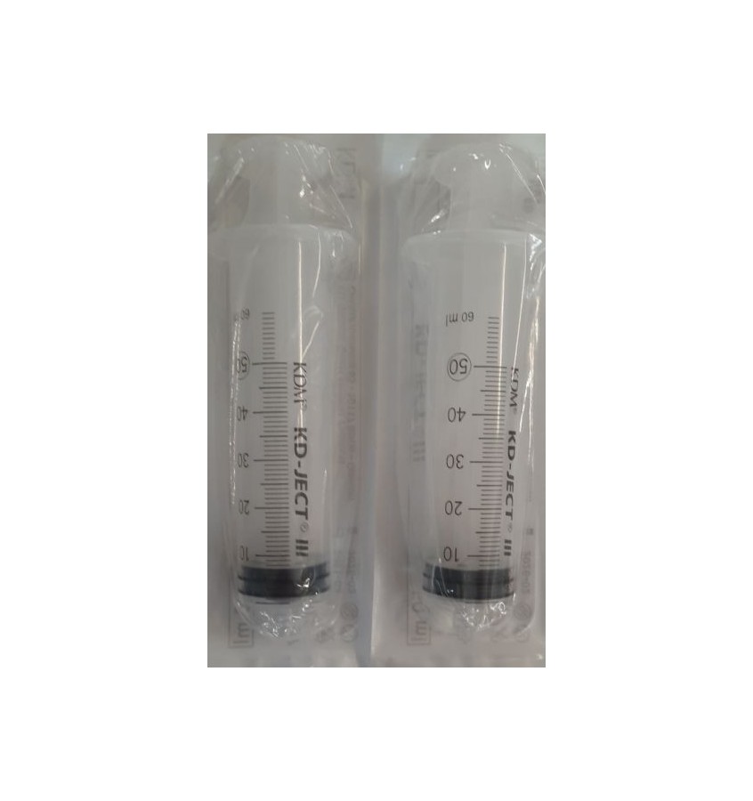 STRZYKAWKA 50ml 3-CZ. LUER LOCK do pomp