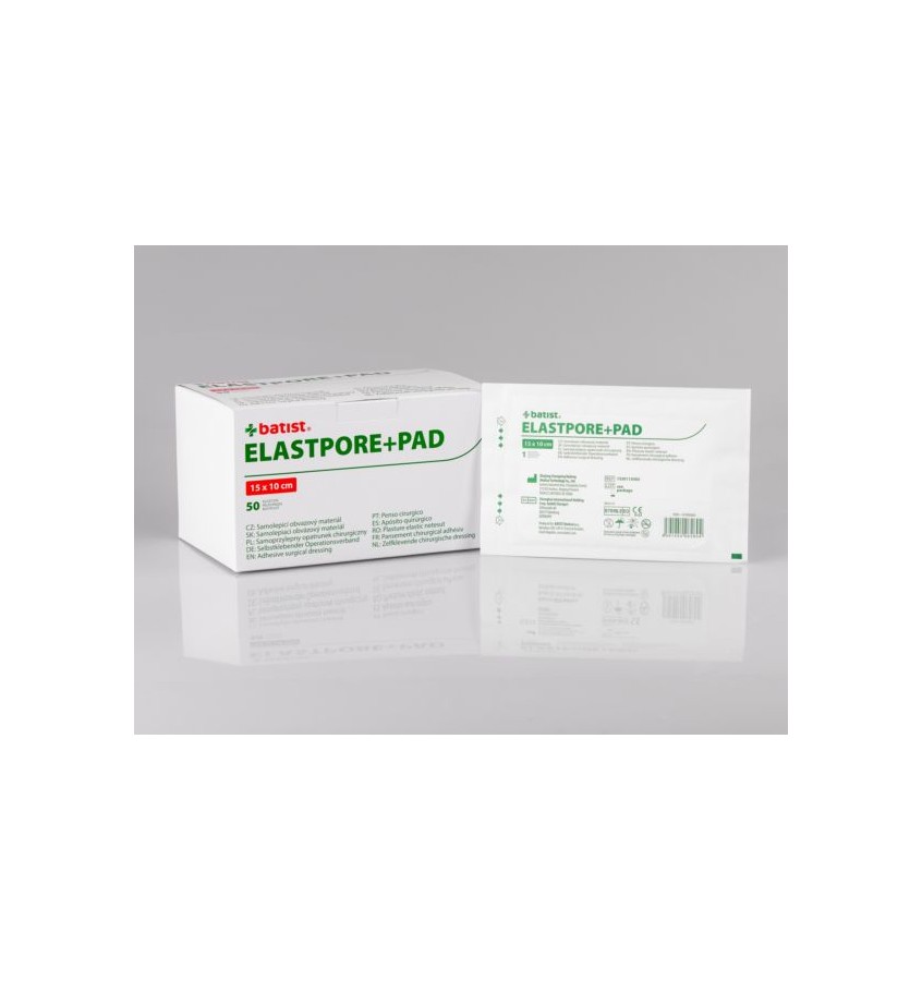 PLASTER ELASTPORE+PAD 10cm x 10cm ster. a'50
