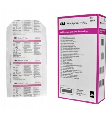 PLASTER MEDIPORE+PAD 6cmx10cm A'50 3564E 3M