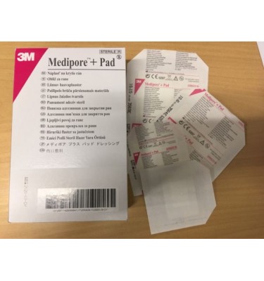PLASTER MEDIPORE+PAD 6cmx10cm A'50 3564E 3M