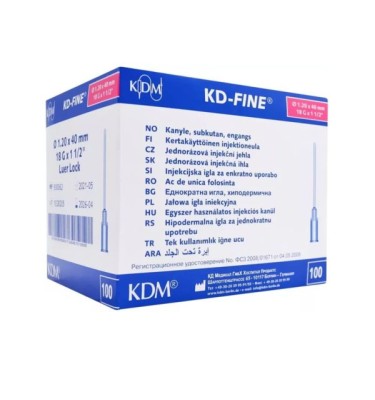 IGŁY 1,2X40 18G KD-FINE A'100 LB