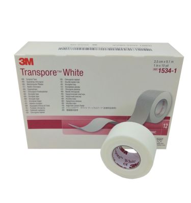PLASTER TRANSPORE WHITE 9,14mx2,5cm 3M