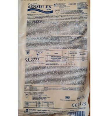 RĘKAWICE LATEXOWE STER.NPUDR. ROZM. 6,5 SENSIFLEX