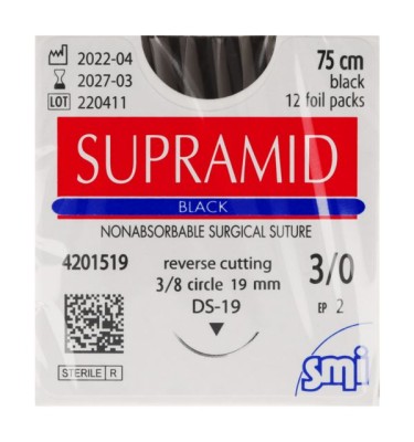 NICI SUPRAMID z igłą DS19 3/0 75CM  BBRAUN