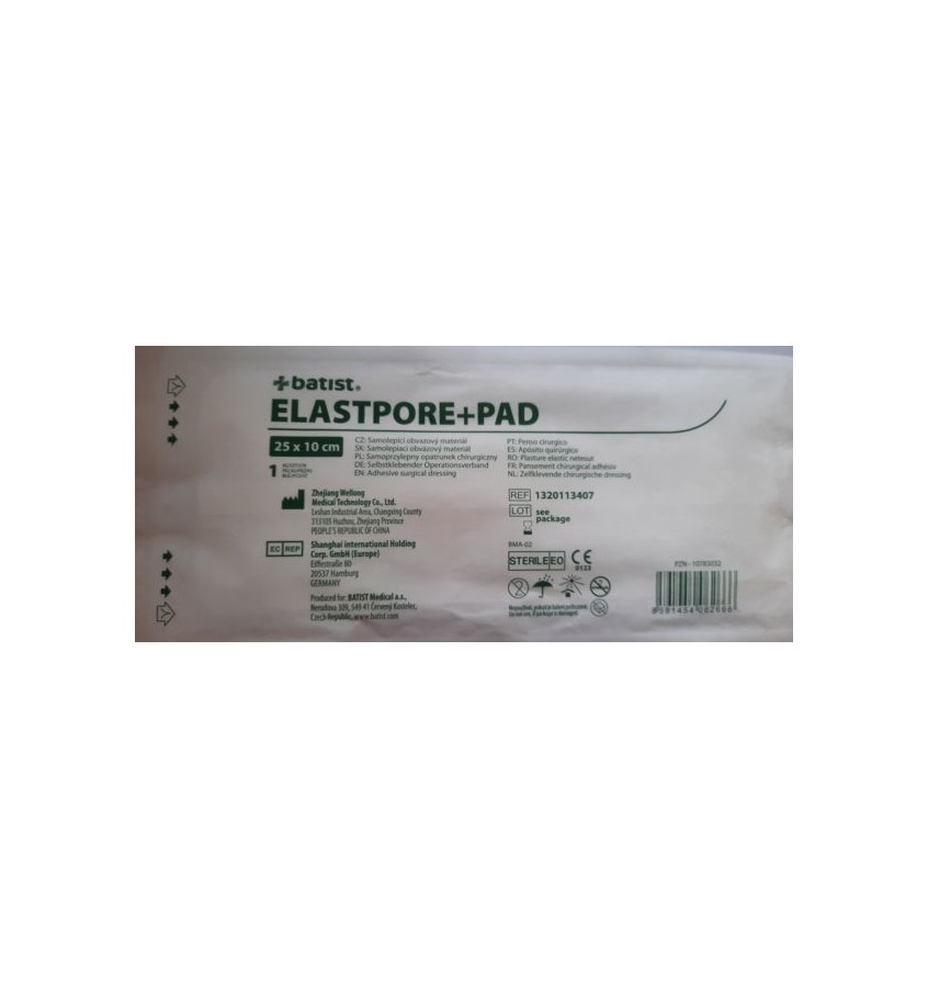 PLASTER ELASTPORE+PAD 10cm x 25cm ster. A'25