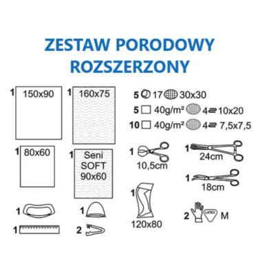 ZESTAW PORODOWY MATOSET DO PORODU NAGŁEGO