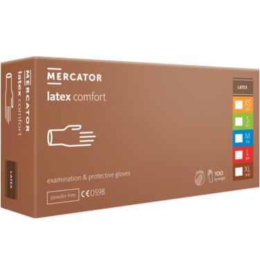 RĘKAWICE LATEXOWE STER.NPUDR.ROZM 6,0 COMFORT